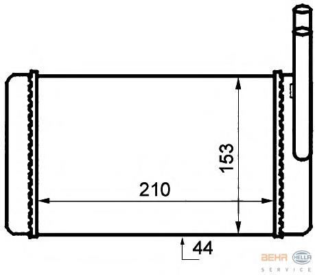 8FH351024201 HELLA radiador de forno (de aquecedor)