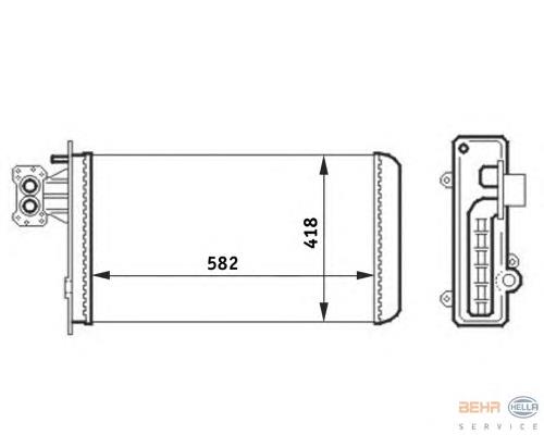 8FH 351 024-451 HELLA radiador de forno (de aquecedor)