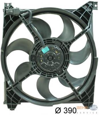 Difusor do radiador de esfriamento, montado com motor e roda de aletas 8EW351034711 HELLA