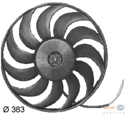 8EW351034781 HELLA ventilador (roda de aletas do radiador de esfriamento esquerdo)