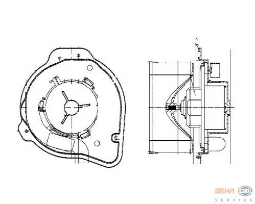 8EW009159281 HELLA motor de ventilador de forno (de aquecedor de salão)