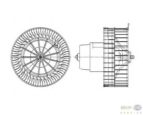 Motor de ventilador de forno (de aquecedor de salão) A0058206242 Mercedes