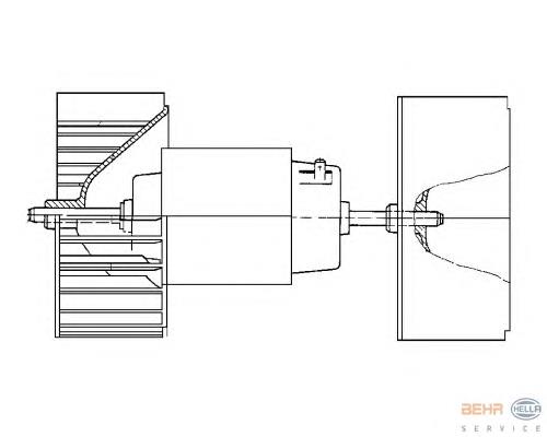 0008306208 Mercedes motor de ventilador de forno (de aquecedor de salão)