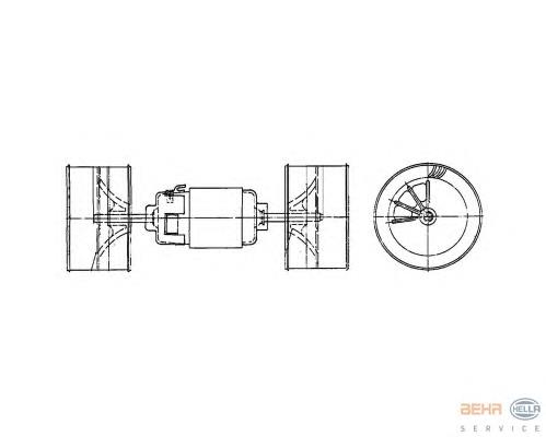 A0008306408 Mercedes motor de ventilador de forno (de aquecedor de salão)