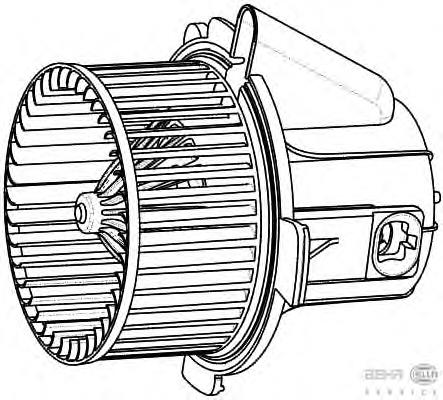 Motor de ventilador de forno (de aquecedor de salão) para Citroen C4 (LC)