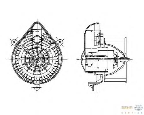 644185 Peugeot/Citroen motor de ventilador de forno (de aquecedor de salão)