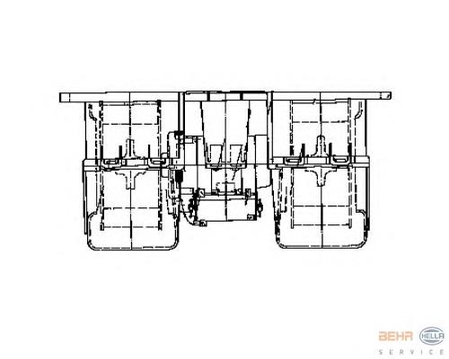 8EW009158071 HELLA motor de ventilador de forno (de aquecedor de salão)