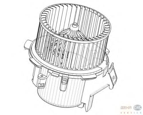 4387773 VAN Wezel motor de ventilador de forno (de aquecedor de salão)