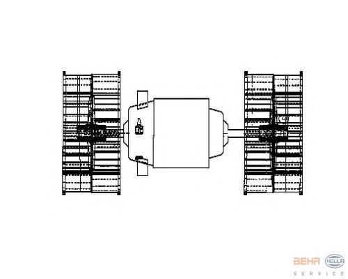 8EW009160641 HELLA motor de ventilador de forno (de aquecedor de salão)