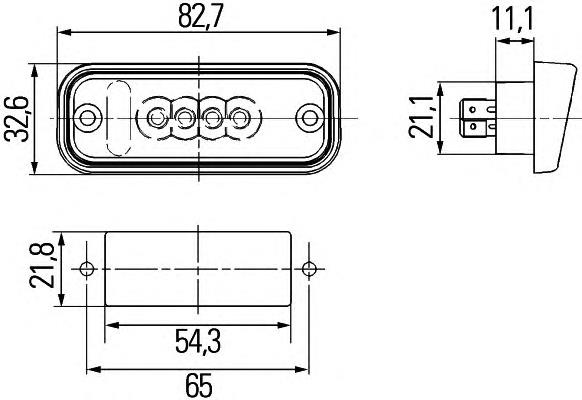 2KA010278317 HELLA Фонарь освещения номера