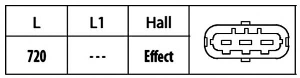Sensor de posição da árvore distribuidora Fast FT75570