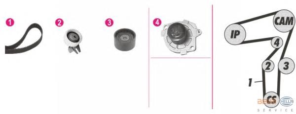 Correia do mecanismo de distribuição de gás, kit para Alfa Romeo 145 (930)