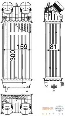 8ML376822231 HELLA radiador de intercooler