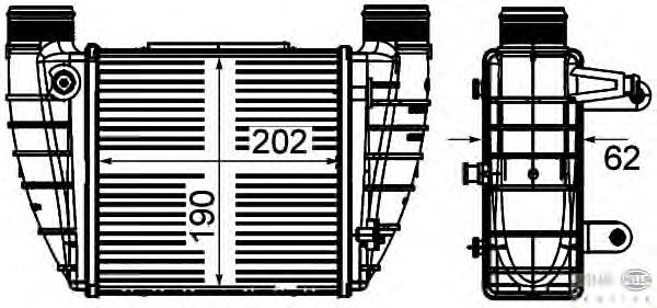 Radiador de intercooler 8E0145806M VAG