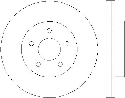 8DD355115-581 HELLA disco do freio traseiro