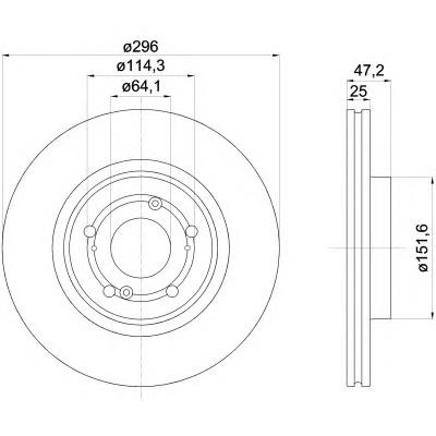 Купить 8DD355116101 HELLA Ротор тормозной