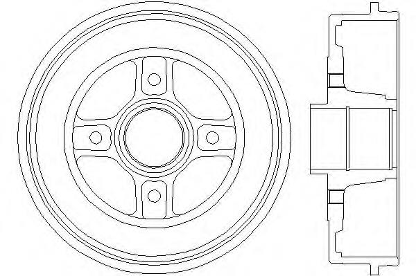 8DT355300611 HELLA tambor do freio traseiro