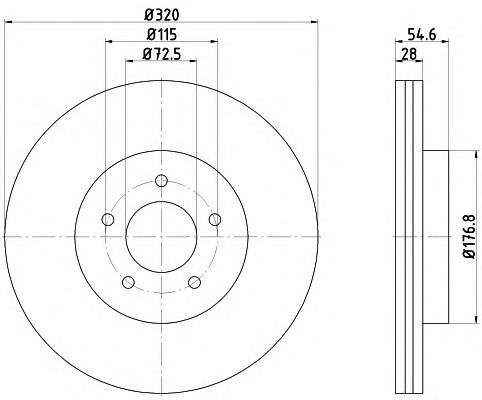 04779209DC Chrysler disco do freio dianteiro