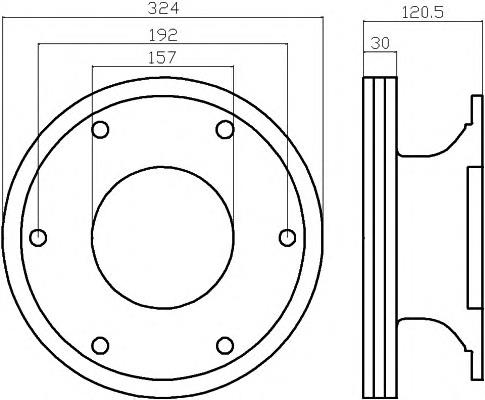 8DD355117551 HELLA disco do freio traseiro