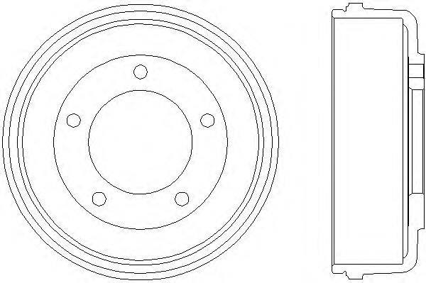 8DT355300451 HELLA tambor do freio traseiro