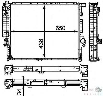 Radiador de esfriamento de motor 8MK376910271 HELLA