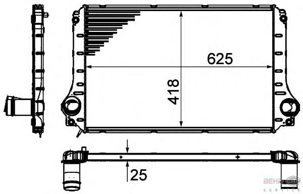 Radiador de intercooler para Toyota Avensis (T25)