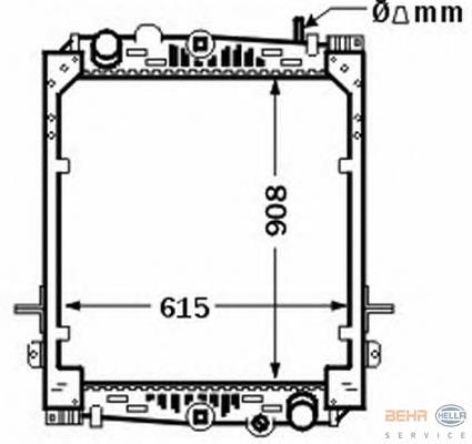 Купить 8MK376774311 HELLA Радиатор водяной