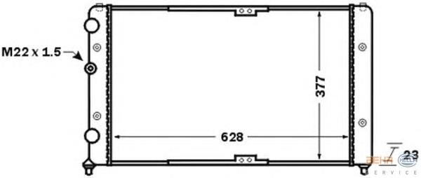 8MK376773791 HELLA radiador de esfriamento de motor