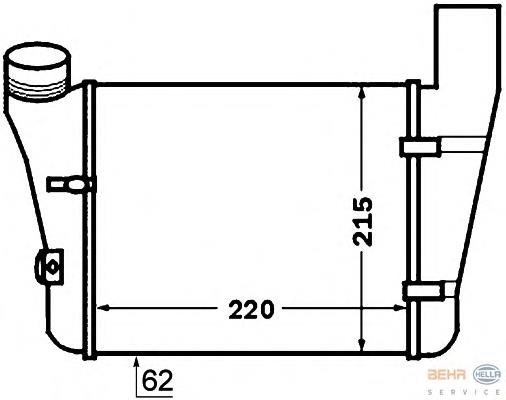 Radiador de intercooler para Audi A4 (8E2)