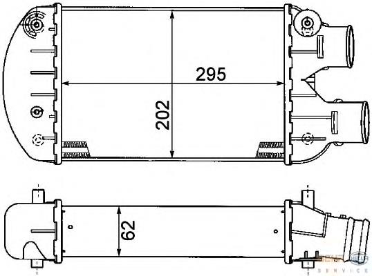 Radiador de intercooler para Fiat Multipla (186)