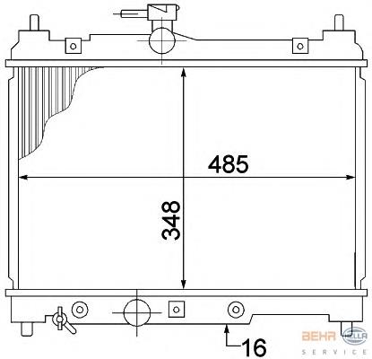 164000J020 Toyota radiador de esfriamento de motor