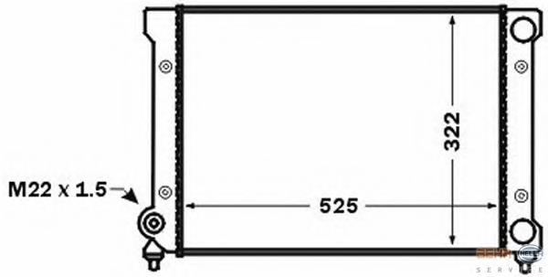 8MK376773721 HELLA radiador de esfriamento de motor