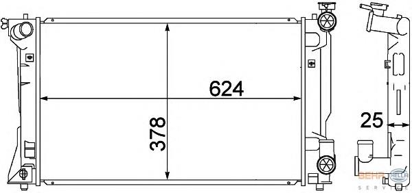 FP 70 A1308-X Koyorad radiador de esfriamento de motor