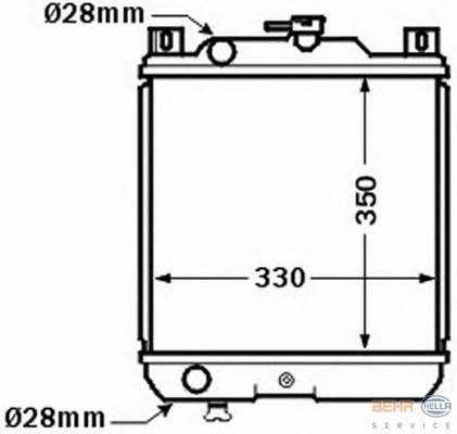 8MK 376 772-641 HELLA radiador de esfriamento de motor