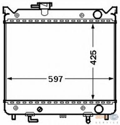 8MK376773001 HELLA radiador de esfriamento de motor