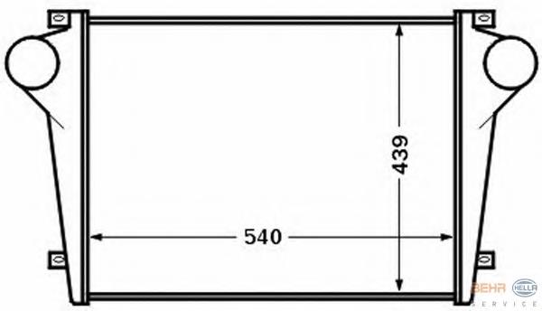 Radiador de intercooler 8ML376776741 HELLA