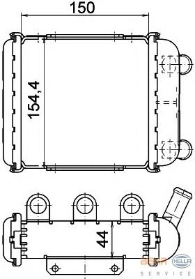 Radiador de esfriamento de motor adicional para Audi A6 (4B, C5)