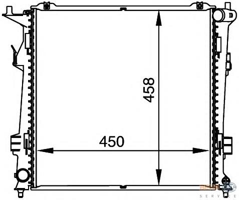 8MK376764461 HELLA radiador de esfriamento de motor