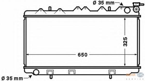 8MK376770461 HELLA radiador de esfriamento de motor