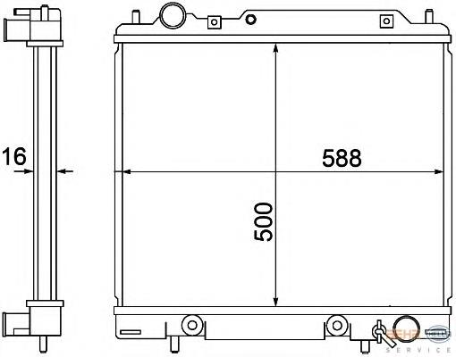 MR126106 Market (OEM) radiador de esfriamento de motor