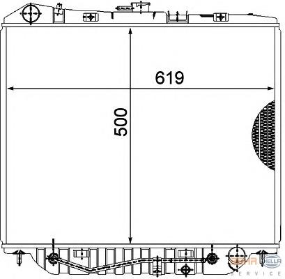 8MK 376 771-101 HELLA radiador de esfriamento de motor