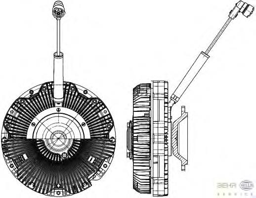 8MV376791151 HELLA acoplamento viscoso de ventilador de esfriamento