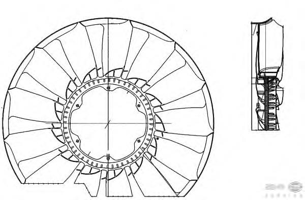 8MV376791251 HELLA ventilador (roda de aletas do radiador de esfriamento)