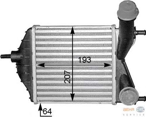 Radiador de intercooler para Fiat Punto (188)