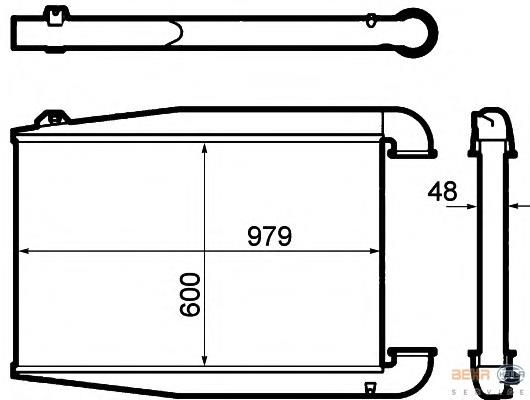 8ML376792011 HELLA radiador de intercooler