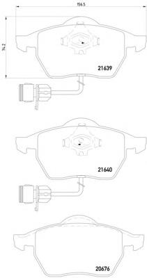 8DB355008531 HELLA sapatas do freio dianteiras de disco