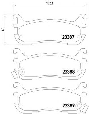 8DB355009911 HELLA sapatas do freio traseiras de disco