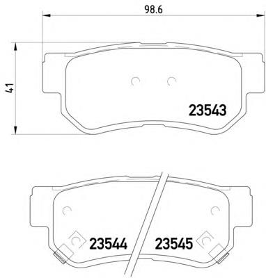 8DB355009-971 HELLA sapatas do freio traseiras de disco