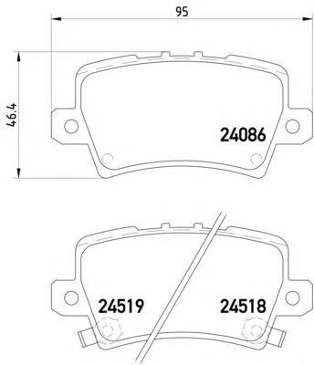 8DB355006751 HELLA sapatas do freio traseiras de disco