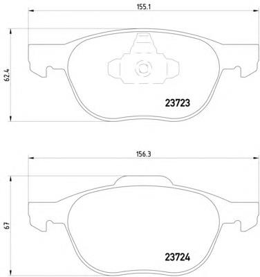 8DB355011-191 HELLA sapatas do freio dianteiras de disco